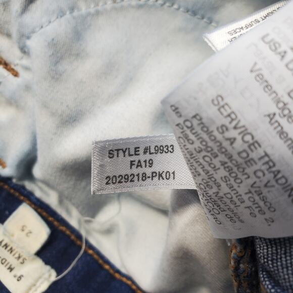 Madewell Midrise Skinny Jeans 25 / 0 - Picture 8 of 12